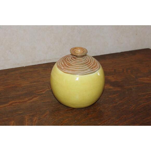 Other - Vintage Art Pottery Yellow and Tan Vase